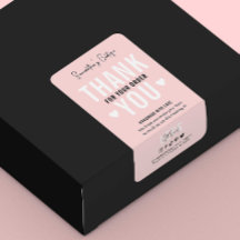 Dank je voor de aankoop Roze trendy logo verzendin