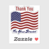Dank je voor de Amerikaanse vlagsoldaat Sticker (Vel)