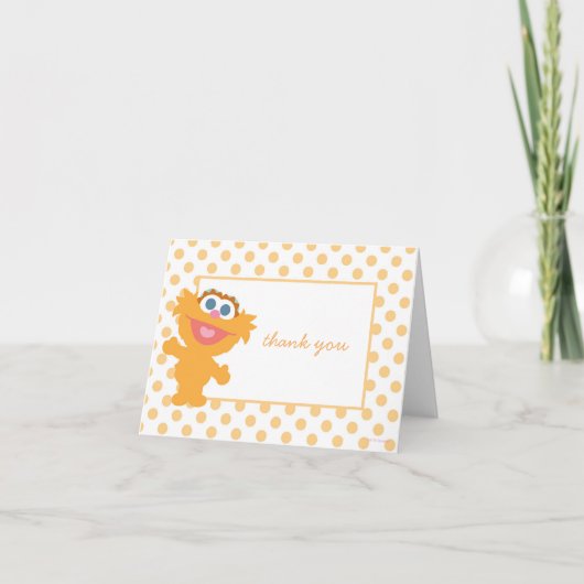 Dank je voor de baby shower voor Zoe Bedankkaart (Voorkant)