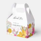 Dank je voor de bloementuin zomer bruids douche bedankdoosjes (Voorkant Zijde)