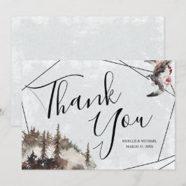 Dank je voor de bruiloft met Raven en Moon Kaart