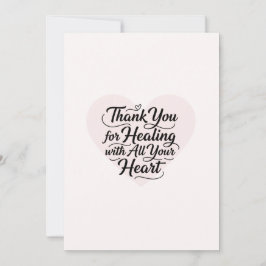Dank je voor de genezing met heel je hart dokter bedankkaart