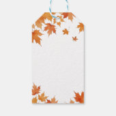 Dank je voor de herfst baby shower cadeaulabel (Achterkant)