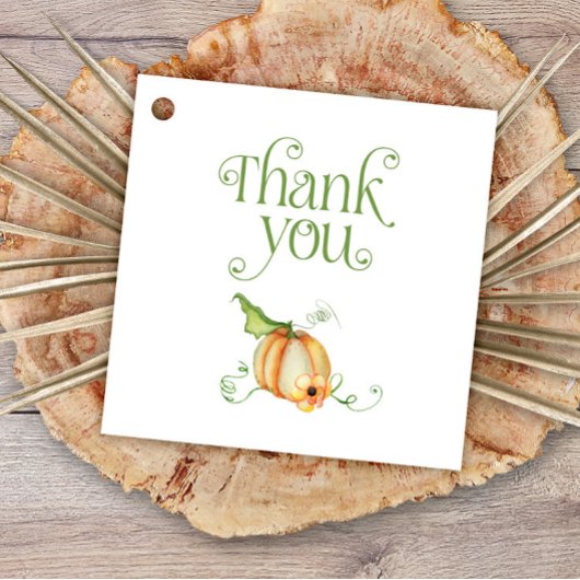 Dank je voor de herfstpompoen bedankjes labels