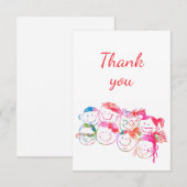 Dank je voor de hulp met de kinderen Leraar Opvang Bedankkaart (Voorkant / Achterkant)