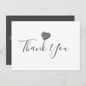 Dank je voor de ontdekking van het kiezelhart bedankkaart (Voorkant / Achterkant)