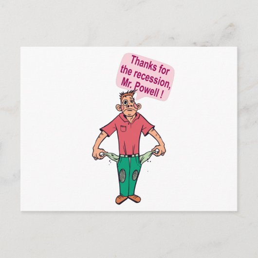 Dank je voor de recessie, meneer Powell Briefkaart (Voorkant)