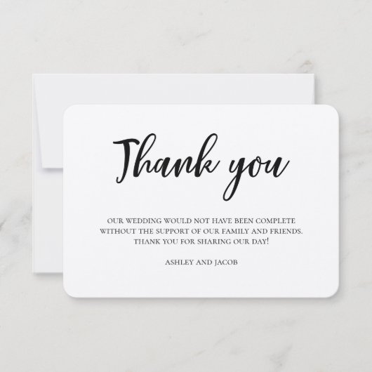 Dank je voor de rustieke bruiloft. Moderne landeli Kaart (Voorkant)