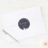 Dank je voor de rustieke winter bos herten ronde sticker (Envelop)