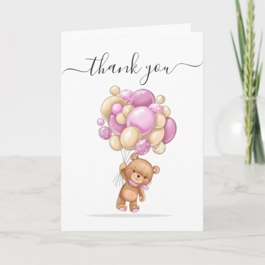 Dank je voor de teddybeerliefde kaart (Voorkant)