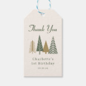 Dank je voor de verjaardagswensen in de winter cadeaulabel (Voorkant)