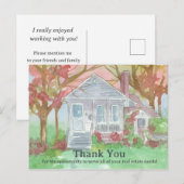 Dank je voor de verwijzing van een vastgoedclient briefkaart (Voorkant / Achterkant)