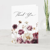 Dank je voor de weelderige rustieke bloemen bedankkaart (Voorkant)