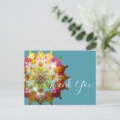 Dank je voor de Zomer Zon Mandala  Briefkaart (Staand voorkant)