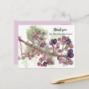 Dank je voor de zwarte bessen van je moestuin briefkaart