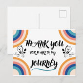 Dank je voor deelname aan mijn reis briefkaart (Voorkant / Achterkant)