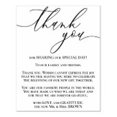 Dank je voor deze speciale trouwdag rubberstempel (Afrduk)