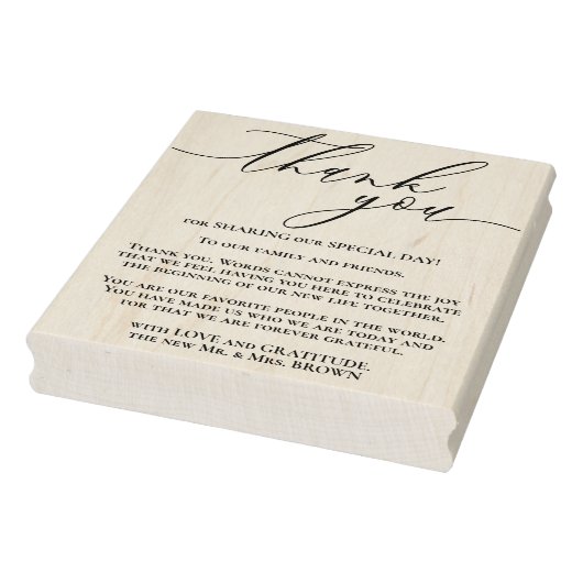 Dank je voor deze speciale trouwdag rubberstempel (Stempel)