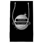 DANK JE VOOR DISCO LIEFDE Ball Retro Verjaardag  Klein Cadeauzakje (Voorkant)