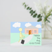 Dank je voor het bezoeken - Nod Notes Briefkaart (Staand voorkant)