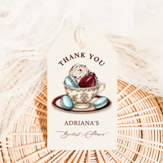 Dank je voor het Bruidsfeest Theepartij Cadeaulabel