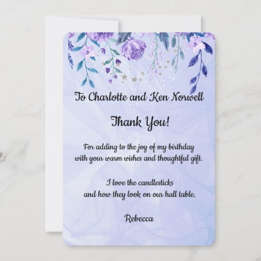 Dank je voor het cadeau bedankkaart (Voorkant)