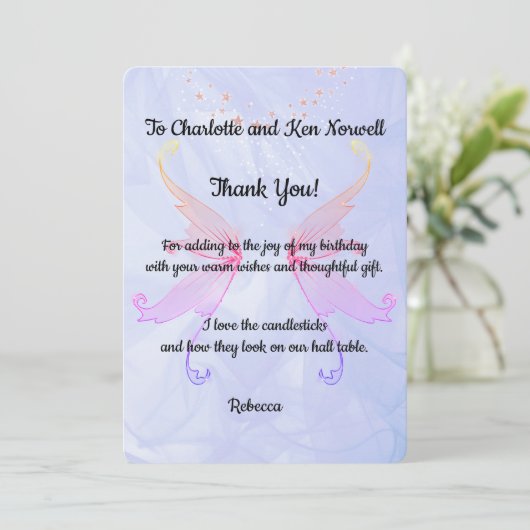 Dank Je Voor het Cadeau Bedankkaart (Staand voorkant)