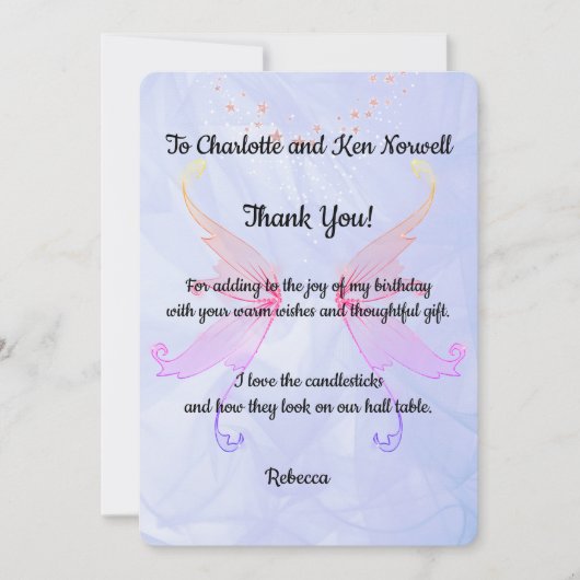 Dank Je Voor het Cadeau Bedankkaart (Voorkant)