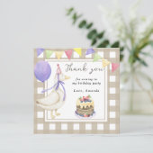 Dank je voor het domme ganzen-verjaardagsfeestje kaart (Staand voorkant)