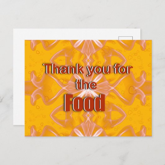 Dank je voor het eten briefkaart (Voorkant / Achterkant)
