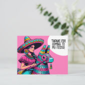 Dank je voor het grappige feestelijke Fiesta Piñat Briefkaart (Staand voorkant)