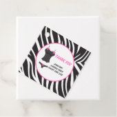 Dank je voor het hete roze lingeriefeest bedankjes labels (In situ)