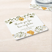 Dank je voor het hier zijn Bierviltje Kartonnen Onderzetters (Schuin)