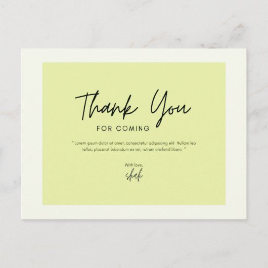  Dank je voor het komen  Briefkaart (Voorkant)