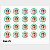 Dank Je Voor Het Komen Moderne Stippen Aangepaste  Ronde Sticker (Vel)