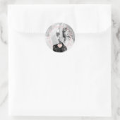 Dank je voor het komen Party Datum Foto Hart Ronde Sticker (Tas)
