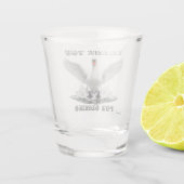 dank je voor het komen shot glas (Achterkant)
