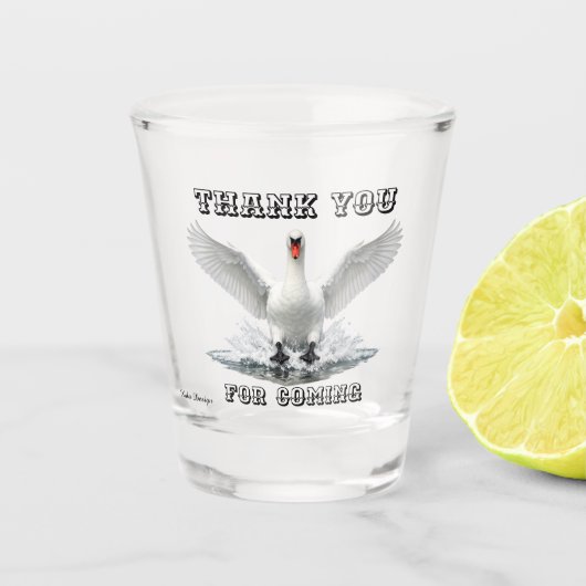 dank je voor het komen shot glas (Voorkant)