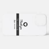 Dank je voor het komen Strak zwart en wit iPhone Hoesje (Achterkant horizontaal)