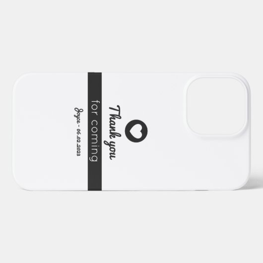 Dank je voor het komen Strak zwart en wit iPhone Hoesje (Achterkant horizontaal)