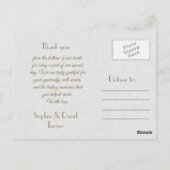 Dank je voor het koninklijke witte gouden geweldig briefkaart (Achterkant)