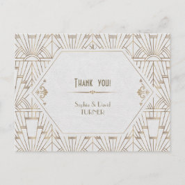 Dank je voor het koninklijke witte gouden geweldig briefkaart