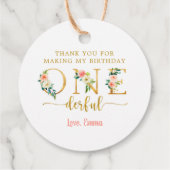 Dank je voor het maken van mijn verjaardag Oeverfu Bedankjes Labels (Achterkant)