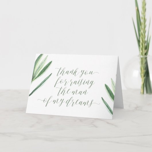 Dank je voor het opvoeden van de man van mijn drom bedankkaart (Voorkant)