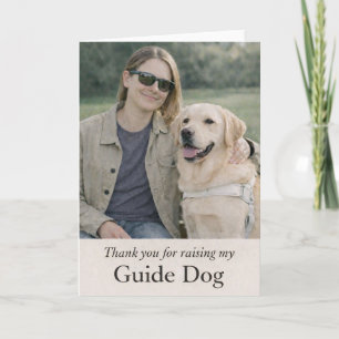 Dank je voor het opvoeden van mijn geleidehond – P Kaart