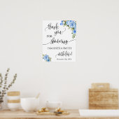 Dank je voor het overladen van de bruid met blauwe poster (Keuken)