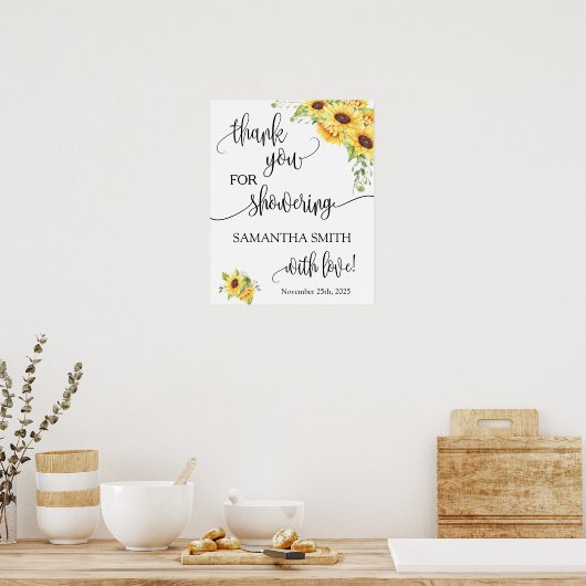 Dank je voor het overstelpen van de bruid met zonn poster (Keuken)