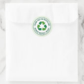 Dank je voor het recyclen ronde sticker (Tas)