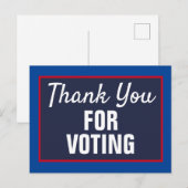 Dank je voor het stemmen bij de verkiezingen van 2 briefkaart (Voorkant / Achterkant)