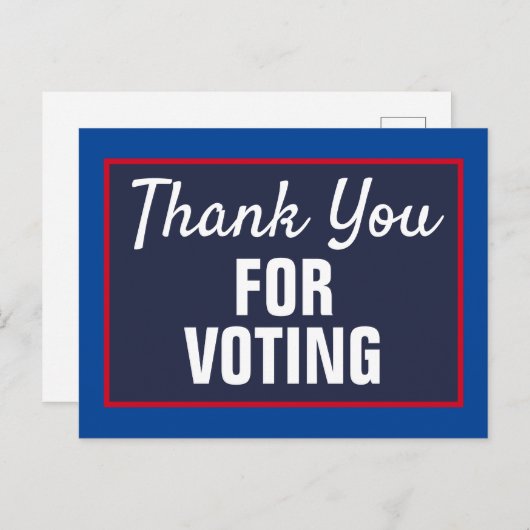 Dank je voor het stemmen verkiezingen 2020 briefkaart (Voorkant / Achterkant)